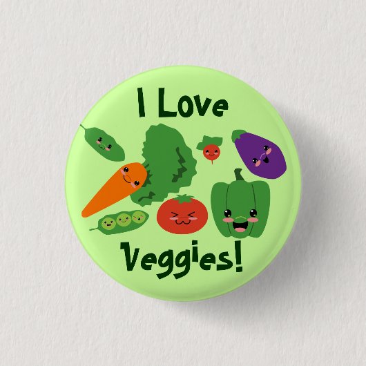 Happy Veggies Button (Voorkant)