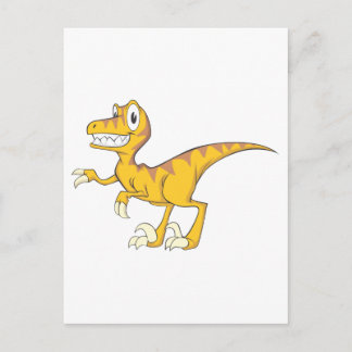 Happy Velociraptor Dinosaur Briefkaart