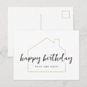 Happy Verjaardag Realty Briefkaart (Voorkant / Achterkant)