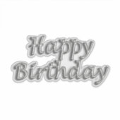 Happy verjaardagsballontekst modern sticker (Voorkant)