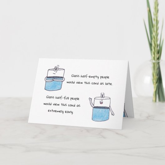 Happy Verlaat Verjaardag Kaart (Voorkant)