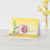 Happy Verlaat Verjaardag Kaart (Gele Bloem)