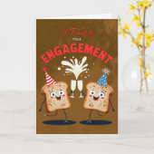 Happy Verloving Kaart (Gele Bloem)