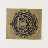 Happy Vesak Day Wandkleed (Voorkant (horizontaal))