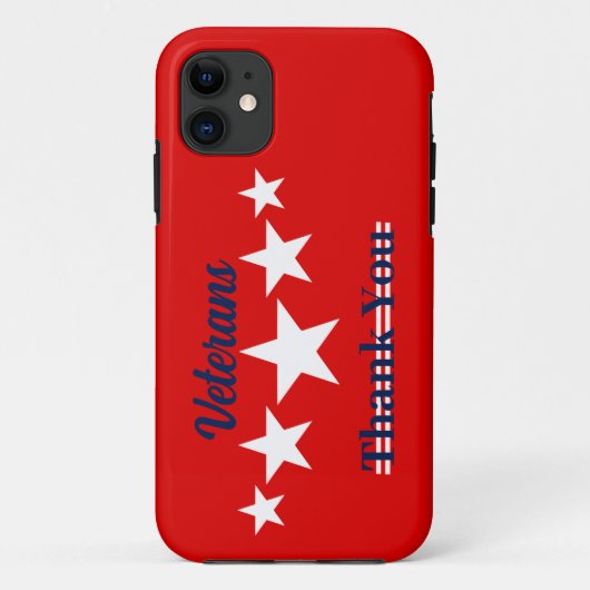 Happy Veterans Dag Case-Mate iPhone Case (Achterkant)