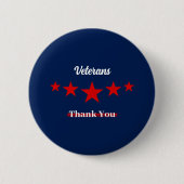 Happy Veterans Dag Ronde Button 5,7 Cm (Voorkant)