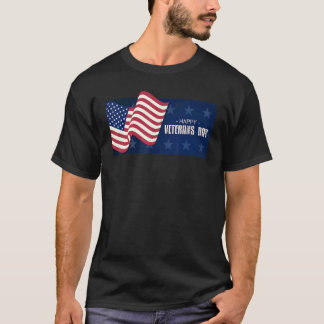 Happy Veterans Dag VS-veteranen met Amerikaanse vl T-shirt