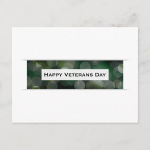 Happy Veterans Day (bokeh) Briefkaart