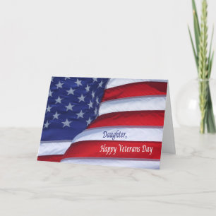 Happy Veterans Day Dochter wenskaart Kaart