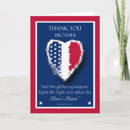 Happy Veterans Day for Brother, The Hero's Heart Kaart