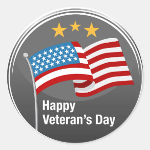 Happy Veterans Day Icon Ronde Sticker