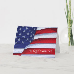 Happy Veterans Day Son wenskaart Kaart