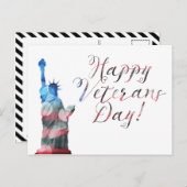 Happy Veterans Day (vrijheidsbokeh) Briefkaart (Voorkant / Achterkant)