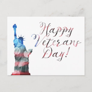 Happy Veterans Day (vrijheidsbokeh) Briefkaart