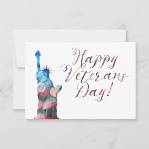 Happy Veterans Day (vrijheidsbokeh) Kaart