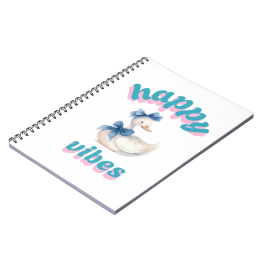 Happy Vibes Duck Notebook Notitieboek (Linkerzijde)