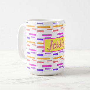 Happy Vibes Jessica Ajouter Votre Nom Café Mug Cup