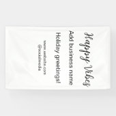 Happy vibes kerstvakantie groeten zakelijk spandoek (Horizontaal)