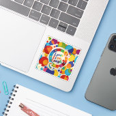 "Happy vibes only please" Sticker (Laptop met iPhone)
