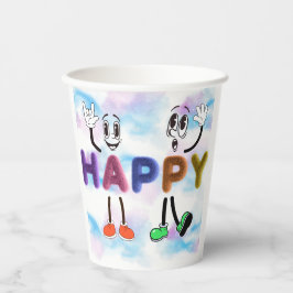 Happy Vibes Papieren Bekers