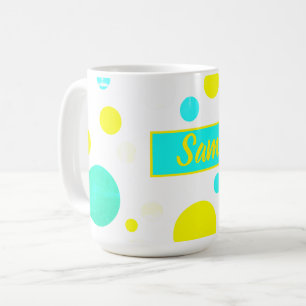 Happy Vibes Sam Ajoutez Votre Nom Café Mug Cup