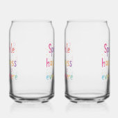 Happy Vibes Sprinkle Happiness Confetti Art Blikvorm Glas (Links)