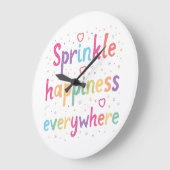 Happy Vibes Sprinkle Happiness Confetti Art Grote Klok (Hoek)