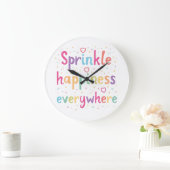 Happy Vibes Sprinkle Happiness Confetti Art Grote Klok (Huis)