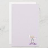 Happy Vibes Typography Cute Smiling Unicorn Briefpapier (Voorkant / Achterkant)