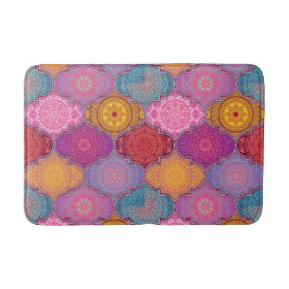 Happy Vibrant Tribal Bohemian Bath Mat