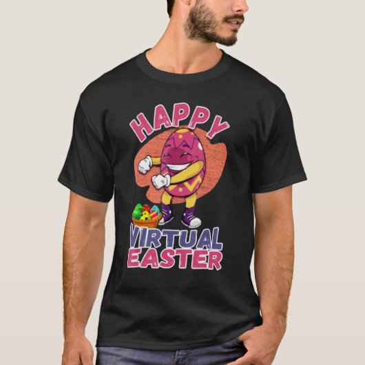 Happy Virtual Easter Floss Easter Eggs Boy Kind To T-shirt (Voorkant)