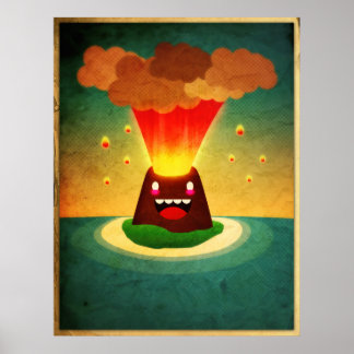 Happy Volcano Poster