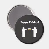 Happy Vrijdag Magnet Magneet (Voorkant / Achterkant)