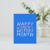 HAPPY VROUWEN'S GESCHIEDENIS MAAND BRIEFKAART (Staand voorkant)