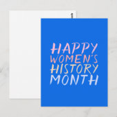 HAPPY VROUWEN'S GESCHIEDENIS MAAND BRIEFKAART (Voorkant / Achterkant)