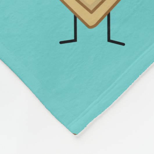 Happy Waffle met stroop en boterontbijt Fleece Deken (Hoek)