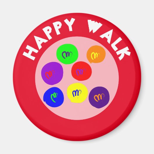 HAPPY WALK MAGNEET (Voorkant)