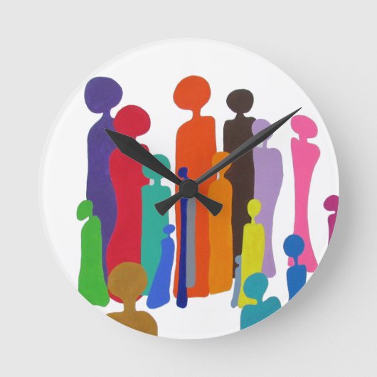 Happy Wall Clock Ronde Klok (Voorkant)