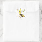 Happy Wasp Insect Ronde Sticker (Tas)