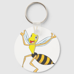 Happy Wasp Insect Sleutelhanger