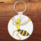 Happy Wasp Insect Sleutelhanger (Voorkant)
