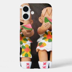 Happy Watermelon Friends iPhone 16 Plus Hoesje