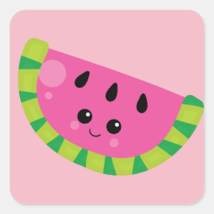 Happy Watermelon Vierkante Sticker