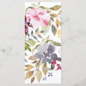 Happy Waterverf Florals Wedding Ceremony Programma (Achterkant)