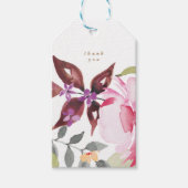 Happy Waterverf Florals Wedding Favor Cadeaulabel (Voorkant)