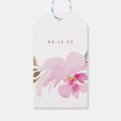 Happy Waterverf Florals Wedding Favor Cadeaulabel (Achterkant)