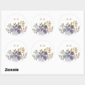 Happy Waterverf Florals Wedding Large Ronde Sticker (Vel)