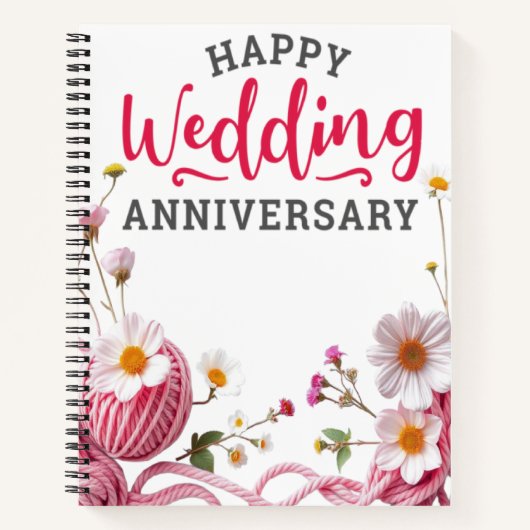Happy wedding anniversary  notitieboek (Voorkant)