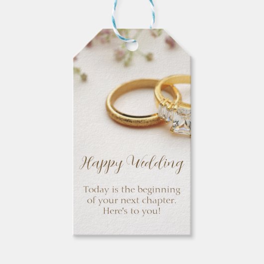 Happy Wedding Cadeaulabel (Voorkant)