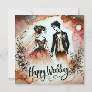 Happy Wedding Day Kaart